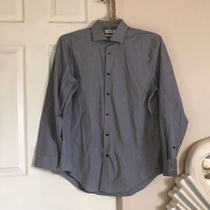 NWOT Calvin Klein Slim Fit Gingham Dress Shirt L